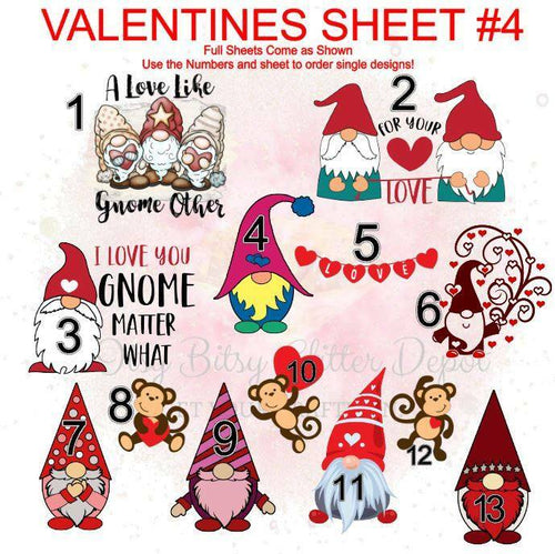 Valentine 4 Full Clear Sheet - Main glitter site 